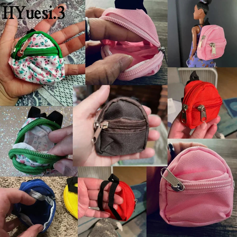 Mini Rucksack Schlüsselanhänger mit Geldbörse und Reißverschluss unisex