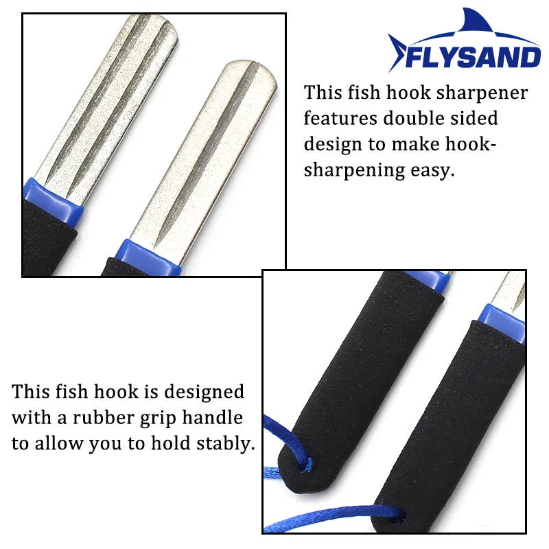 Tragbarer Angelhaken Schärfer mit Doppel Nut für Outdoor Angeln