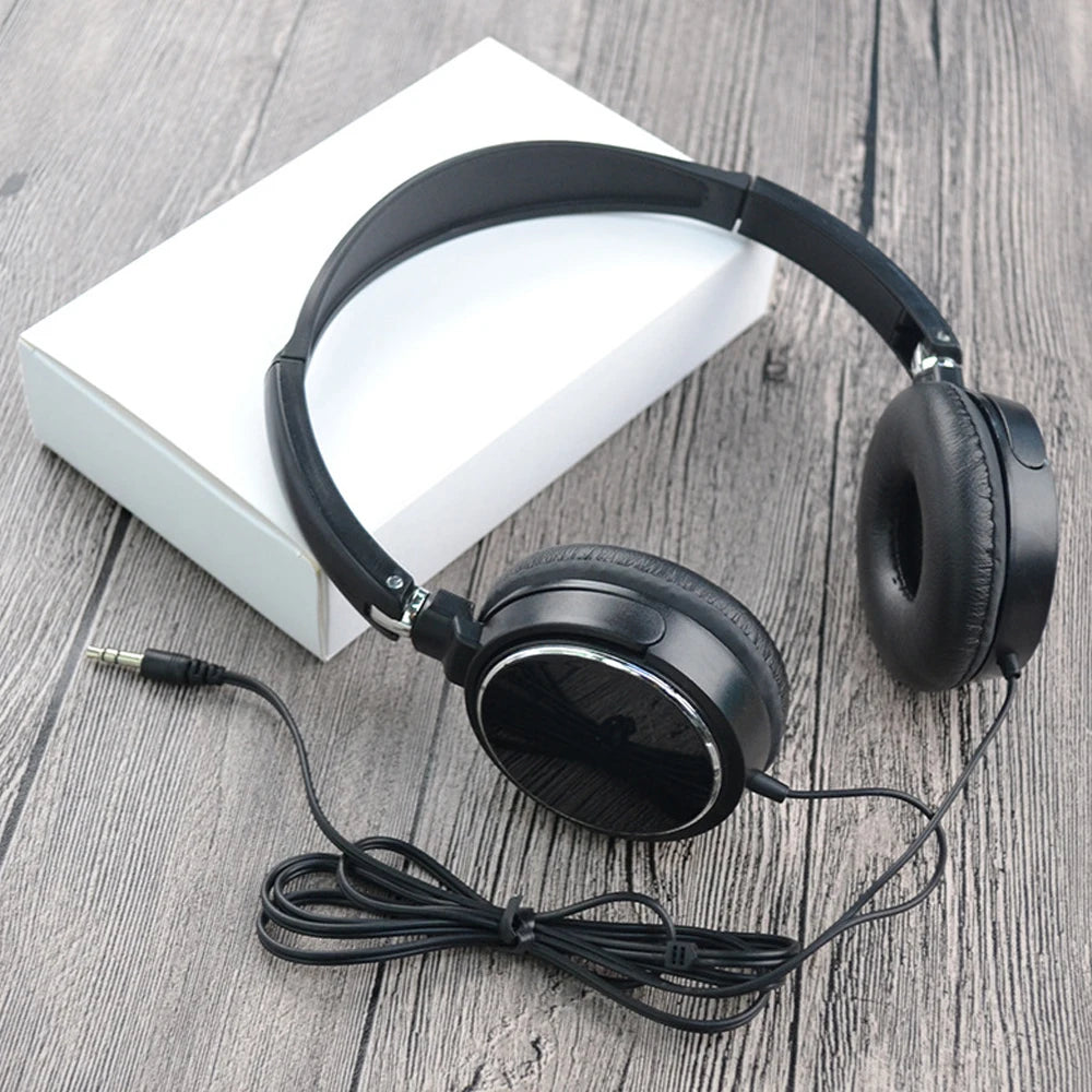 Faltbare 3,5mm Kabel Kopfhörer Stereo Bass für PC Smartphone Tablet