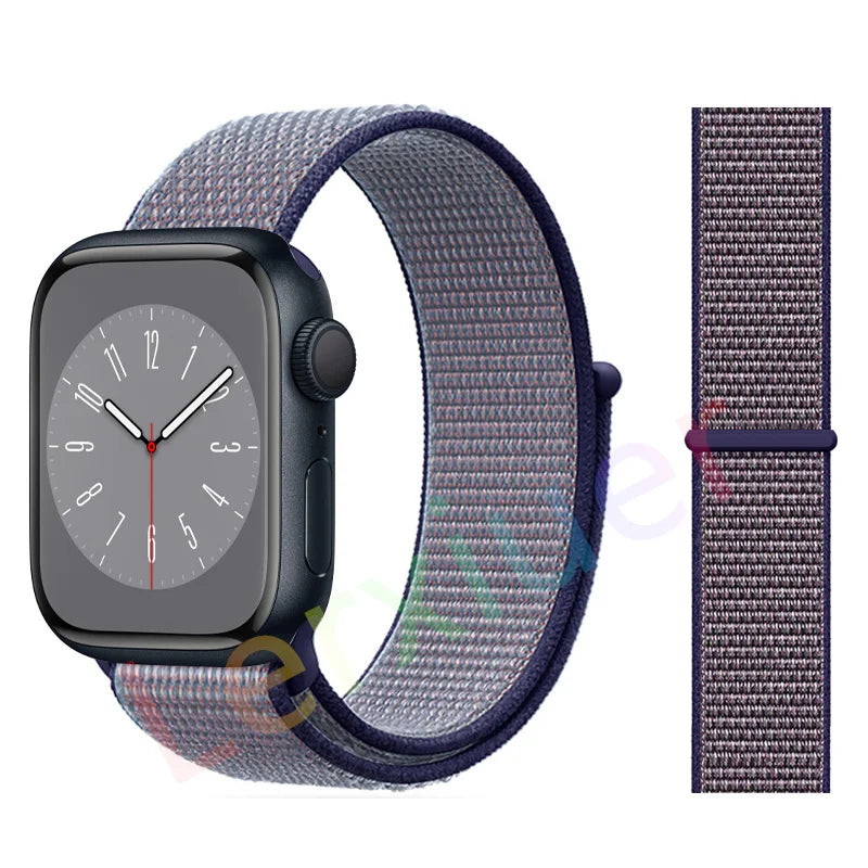 Nylon Schlaufenarmband für Apple Watch alle Serien und Größen
