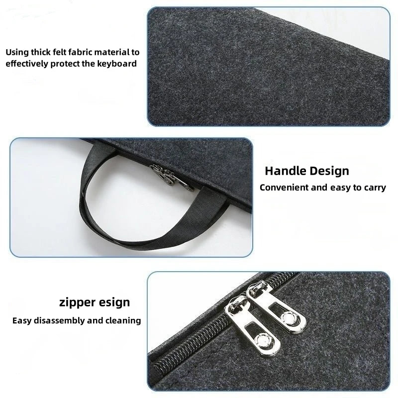 Tragbare Tastatur Aufbewahrungstasche aus Filz wasserdicht-Yabubestshop