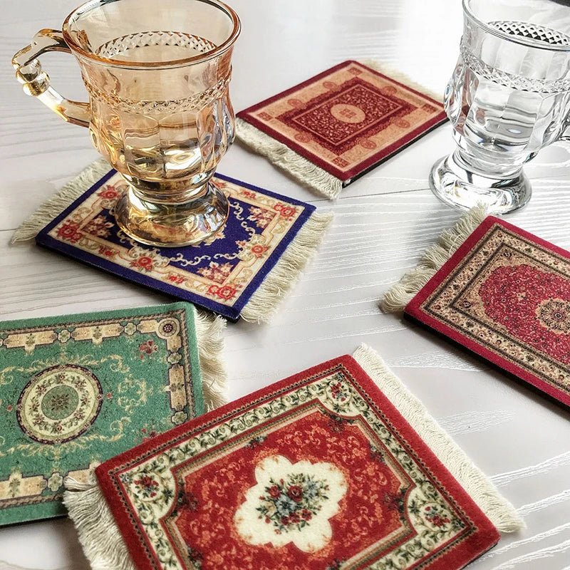 Untersetzer Teppich-Matte quadratisch mit ethnischem Muster - Yabubest - Home & More
