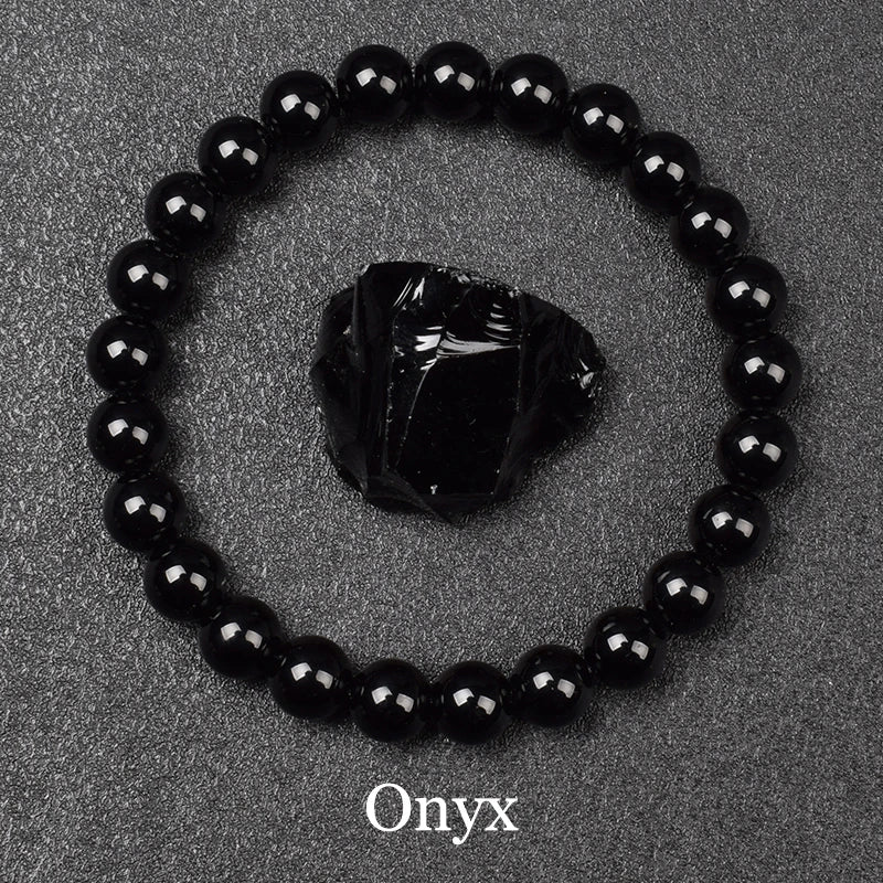 Goldener Obsidian Armband Naturstein Perlen Unisex | Energie & Stil