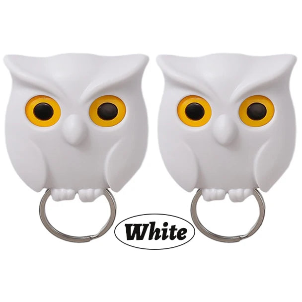 Blinkende Eule magnetischer Schlüsselhaken selbstklebend für Wand und Tür