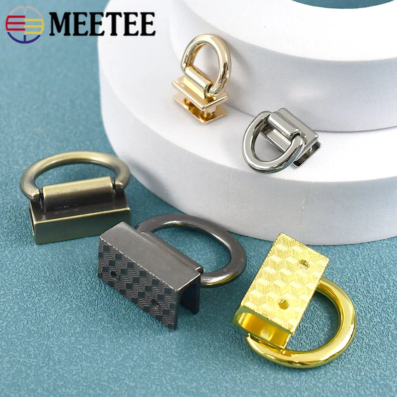 2 4 10 Stück Metall D Ring Schnalle mit Clip Verschluss für Taschen DIY