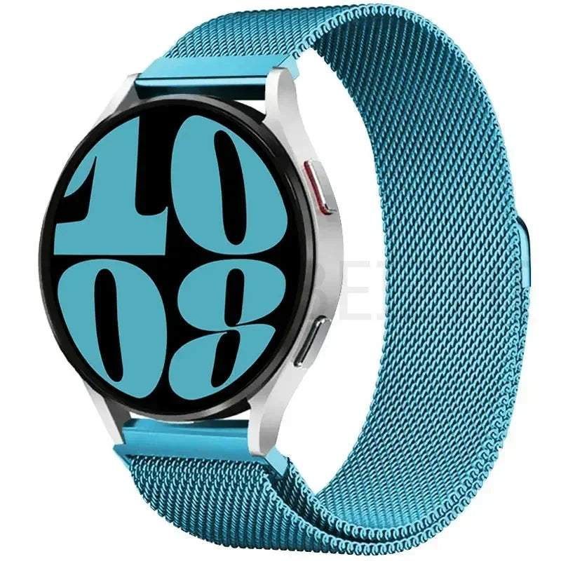Elegantes 20/22mm Milanese Loop Magnetarmband aus Edelstahl – Unisex - Verstellbar