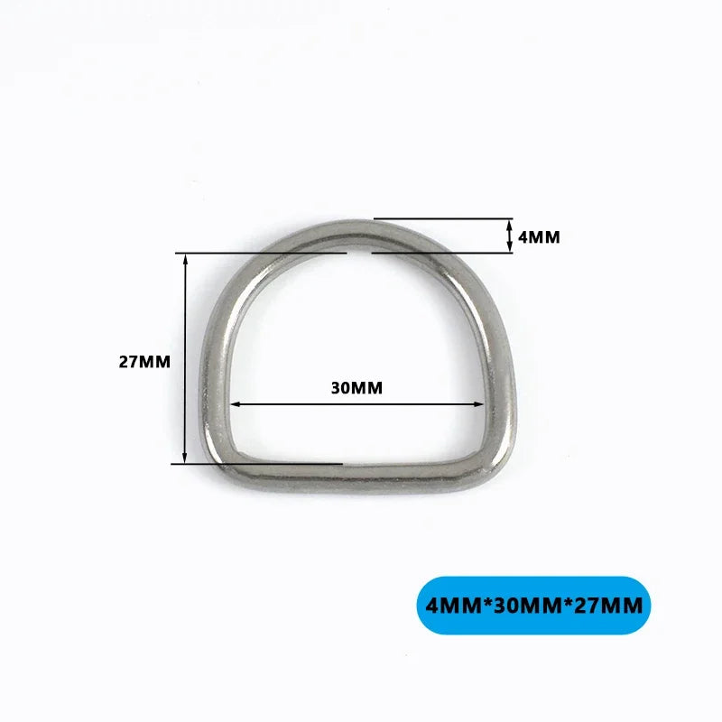 5 Stück Edelstahl D-Ring Gürtelschnallen Karabiner für Taschen und Gürtel