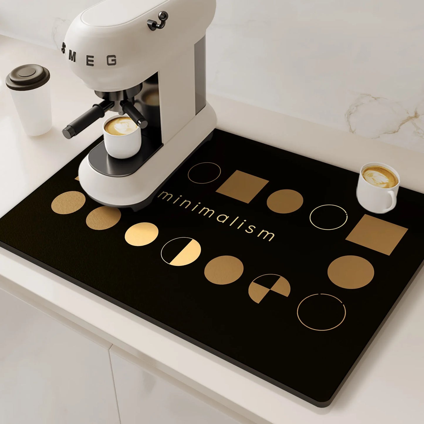 Schnelltrocknende Abtropfmatte aus Kieselalgen Schlamm für die Küche