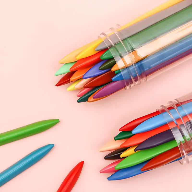 12 bis 36 Farben doppelköpfige Dreiecksstifte Ölgemälde Sticks Kinder