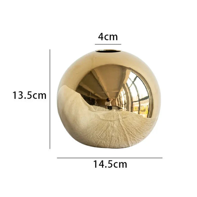 Nordic Keramik Vase Oval Rund für moderne Wohnzimmer Dekoration