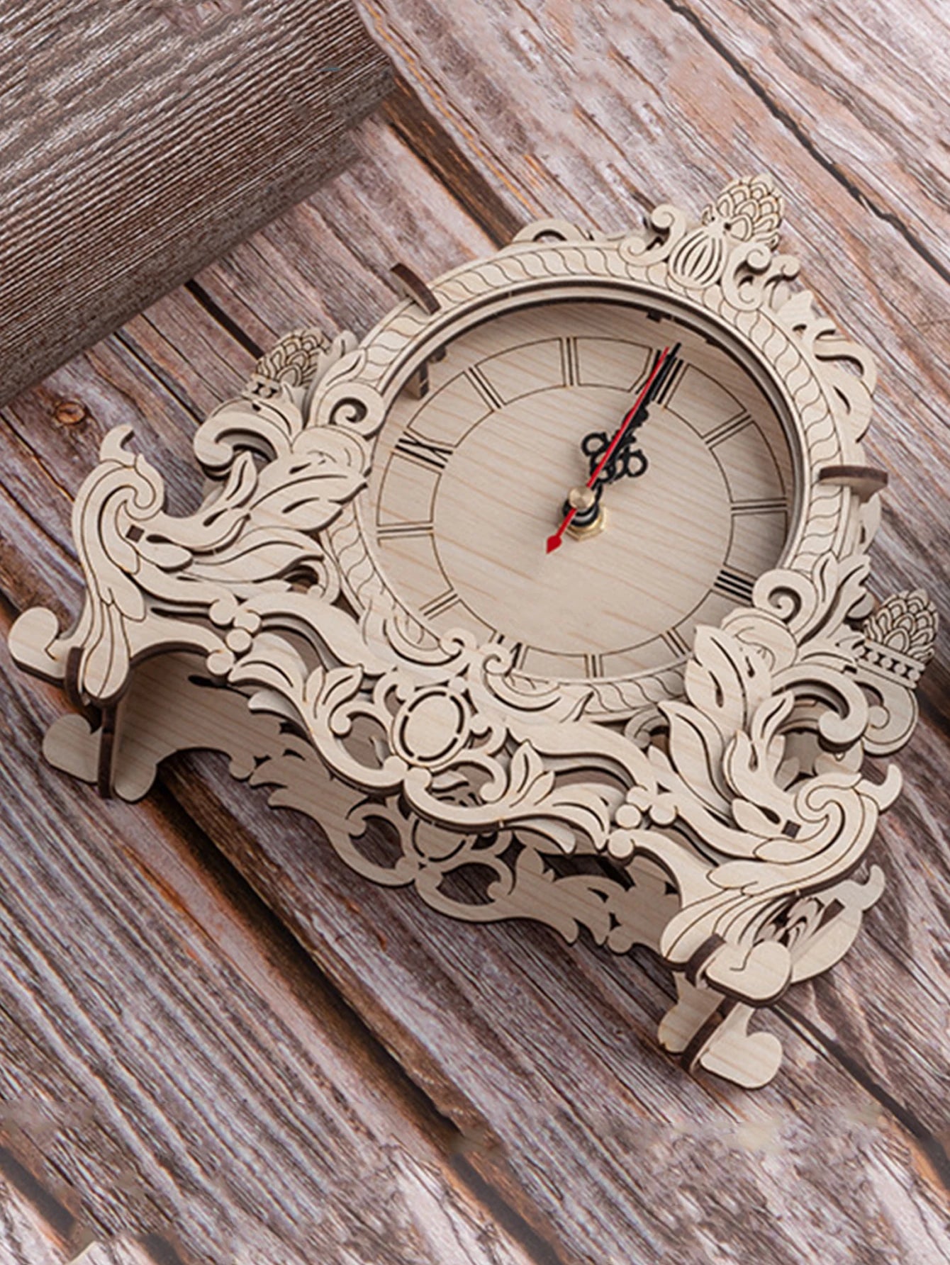 3D Holz Puzzle Uhr Kreative Bastelidee für Wohnkultur