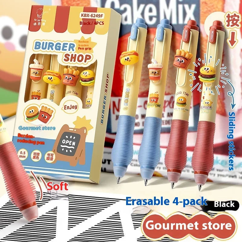 4-teiliges löschbares Gel-Stift Set 0,5mm für Schule und Büro