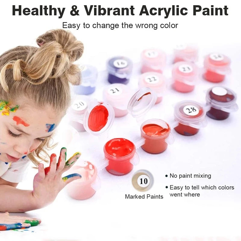 Gatyztory 40x50cm Ölgemälde durch Zahlen Blumen Leinwand