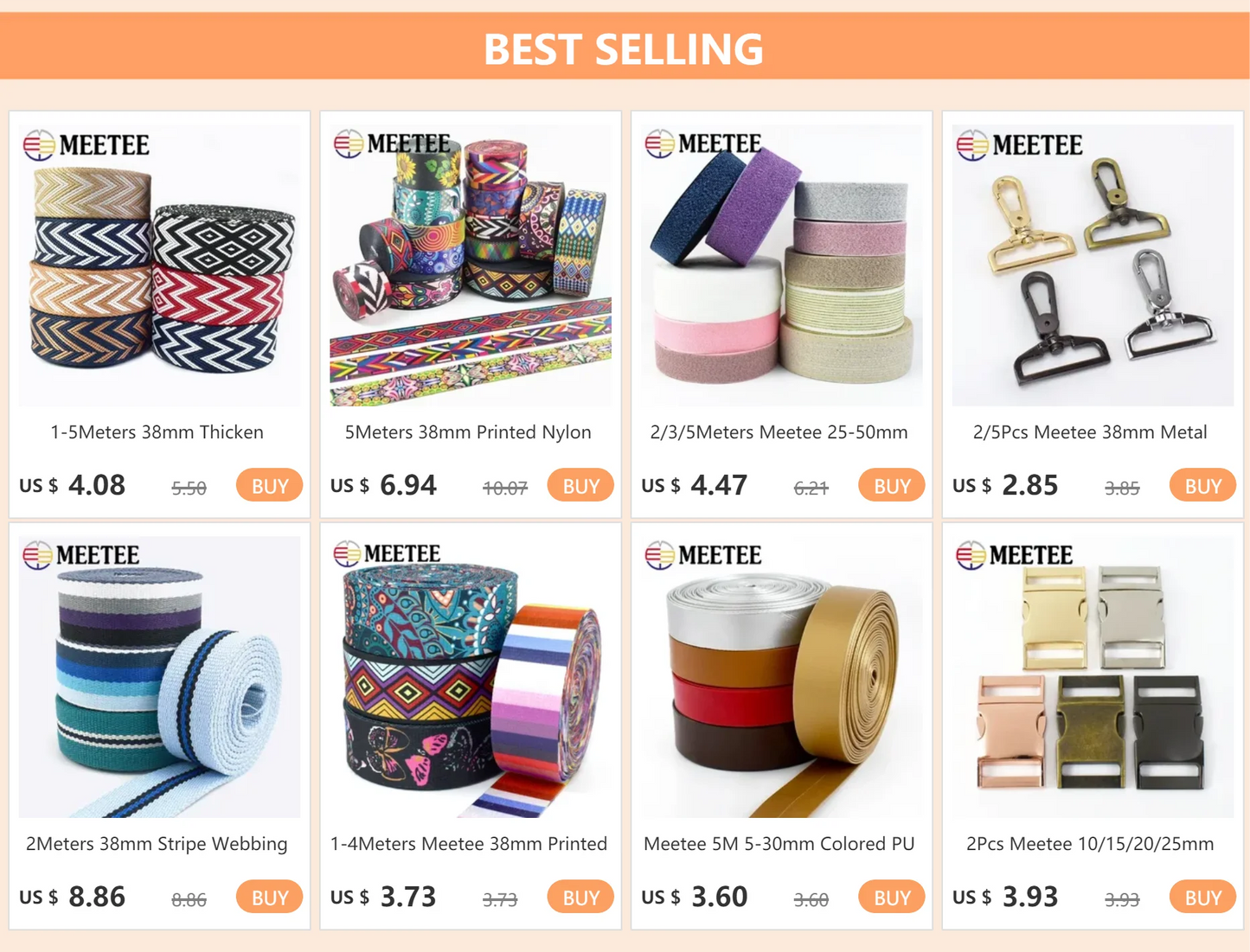 10 m Nylon-Gurtband 25 mm breit, vielseitiges Rucksack- und Taschenband - Yabubest - Home & More