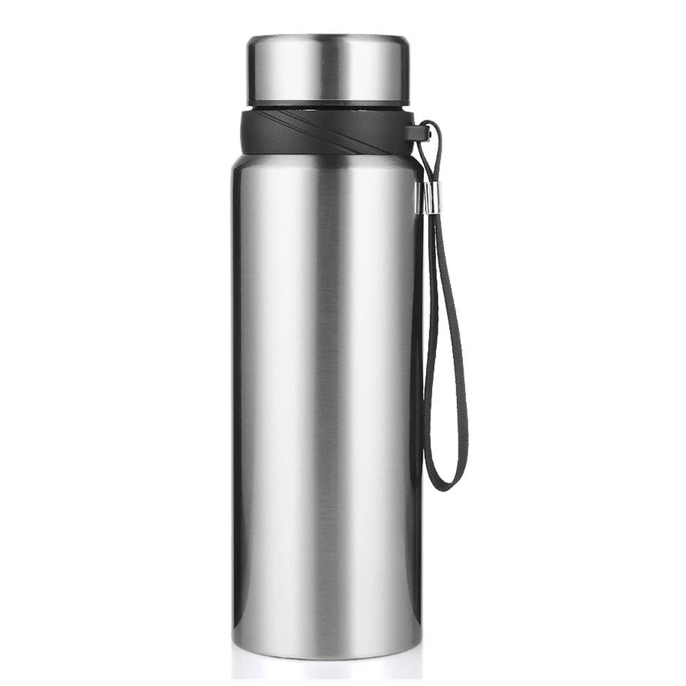 Langanhaltend heiß - kalt: 1L Edelstahl-Thermosflasche BPA-frei für Outdoor - Büro