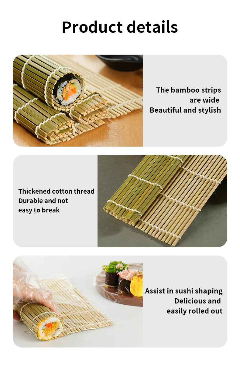 Sushi Bambus Roll Matte Grün für DIY Küchen Sushi Zubehör-Yabubest - Home & More