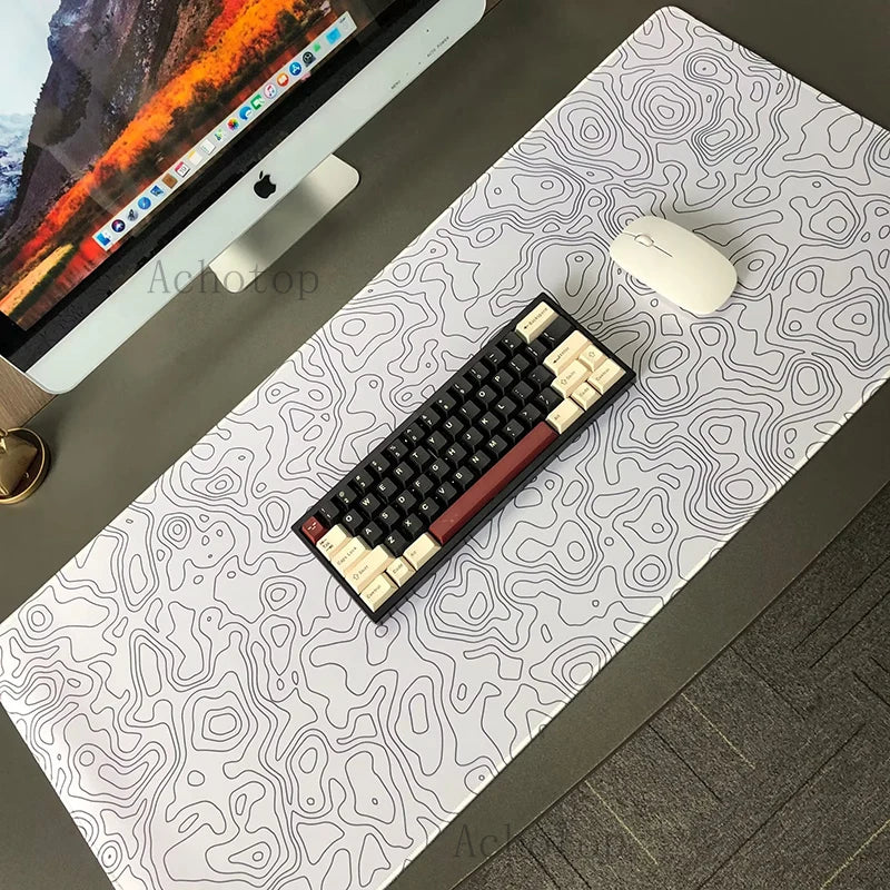 Gaming Mauspad Schreibtischunterlage – Strata Linien Design für PC & Laptop