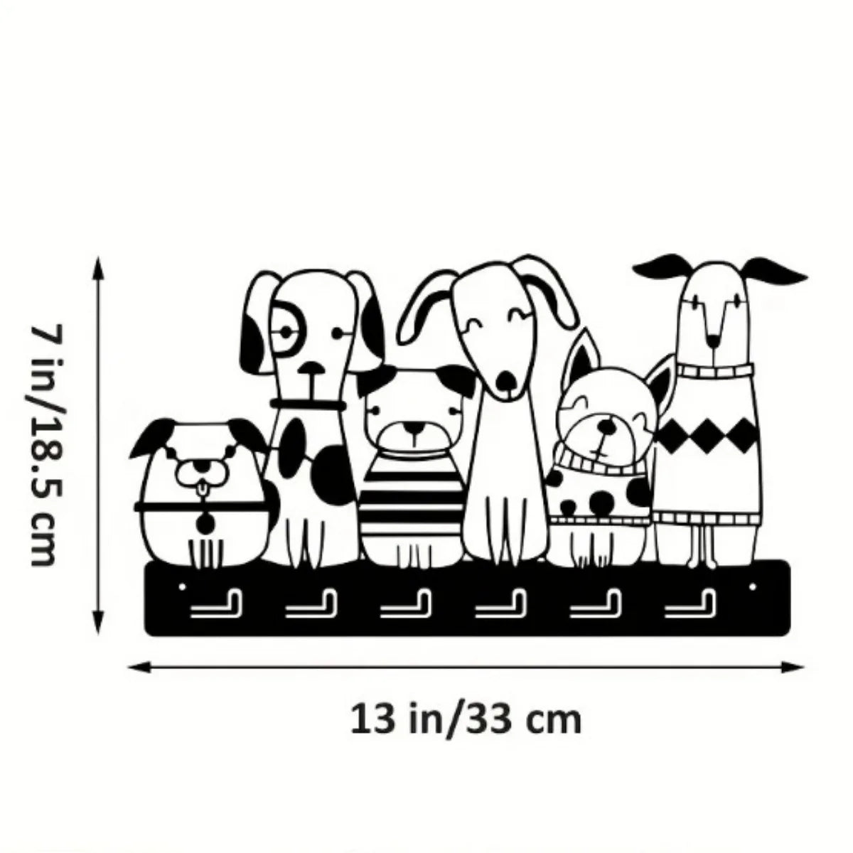 Stilvoller Schlüssel-Organizer aus Metall für Wandmontage