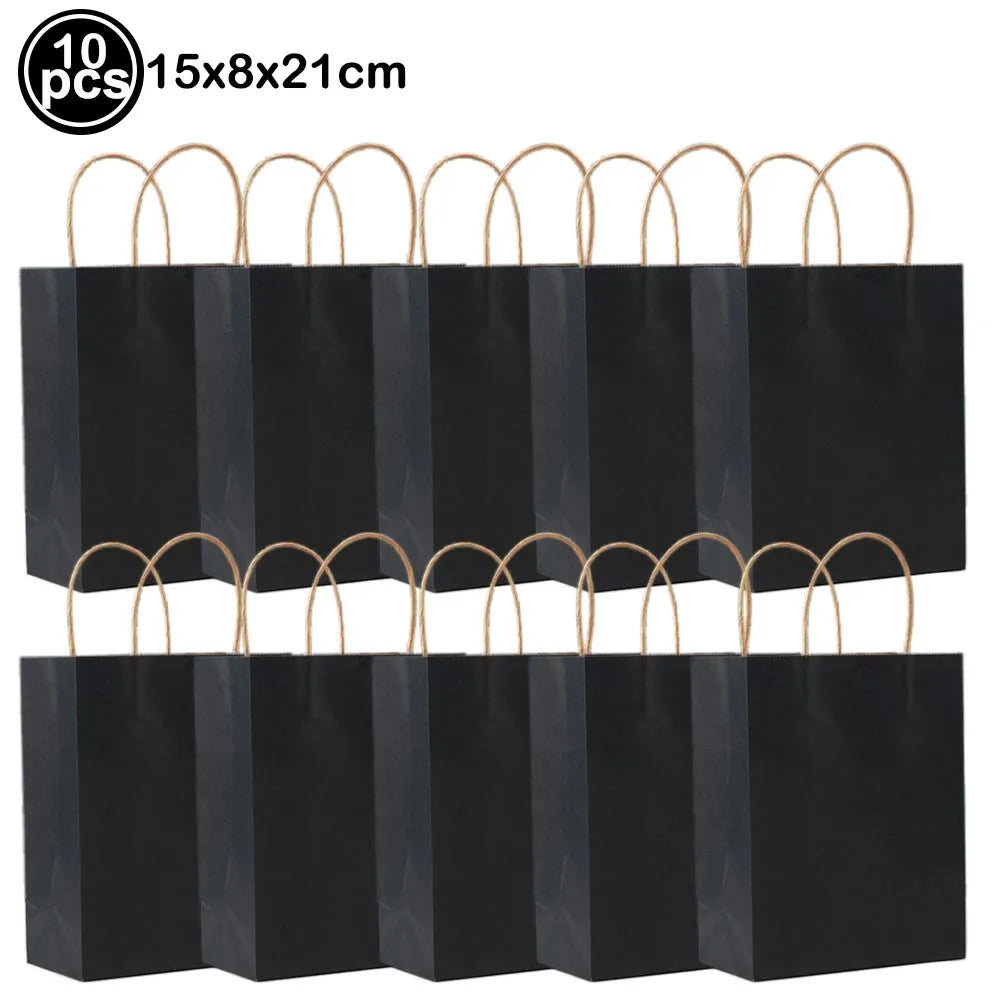 Vielseitige Geschenktüten aus Kraftpapier mit Griffen für Feiern