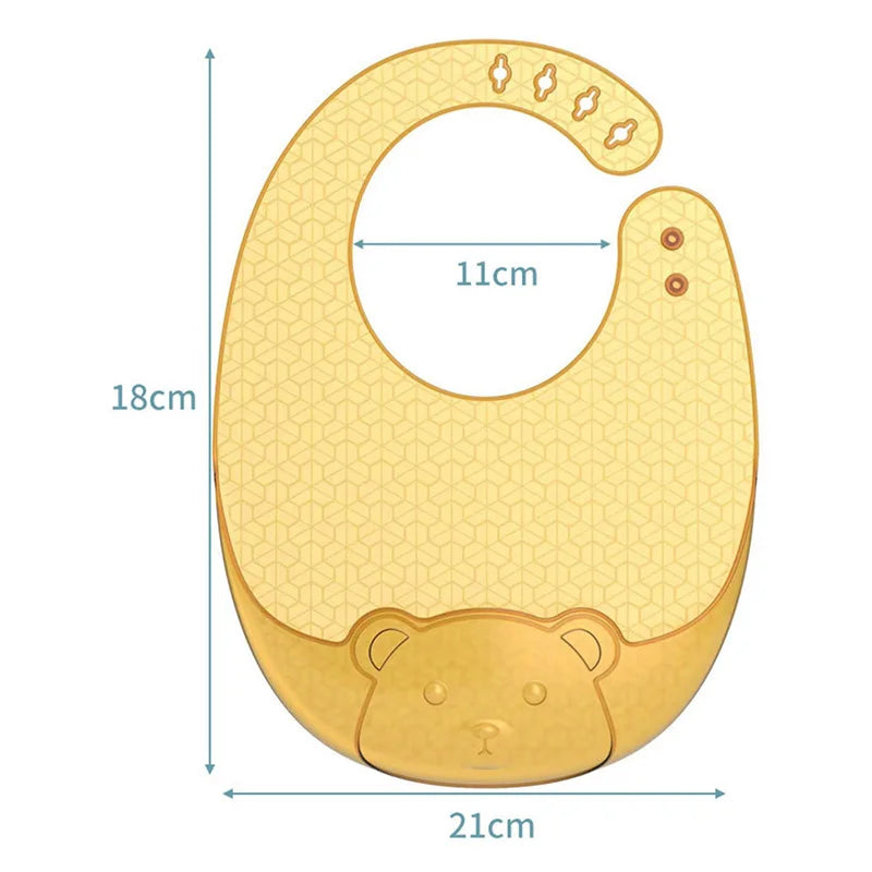 Leichtes ölbeständiges Baby-Lätzchen aus transparentem Silikon in Lebensmittelqualität