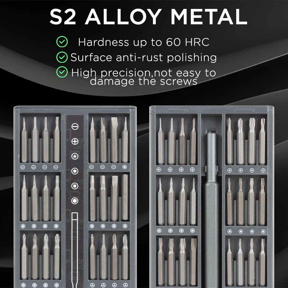 25/63 in 1 Magnetisches Präzisions-Schraubendreher-Set für Telefon und PC