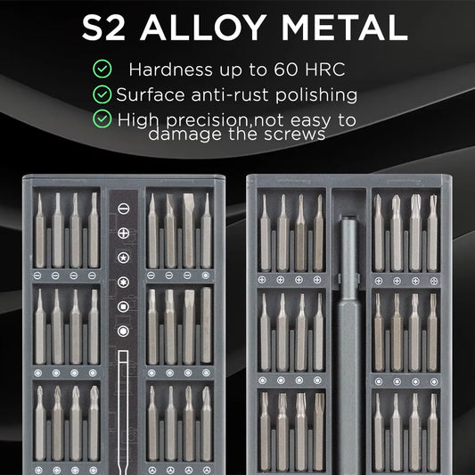 25/63 in 1 Magnetisches Präzisions-Schraubendreher-Set für Telefon und PC
