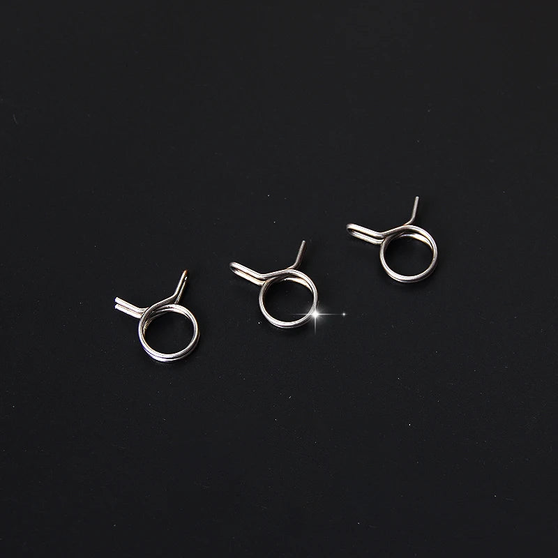 10x Edelstahl Schlauchschellen 5-14mm Federklemmen für Kraftstoffleitungen