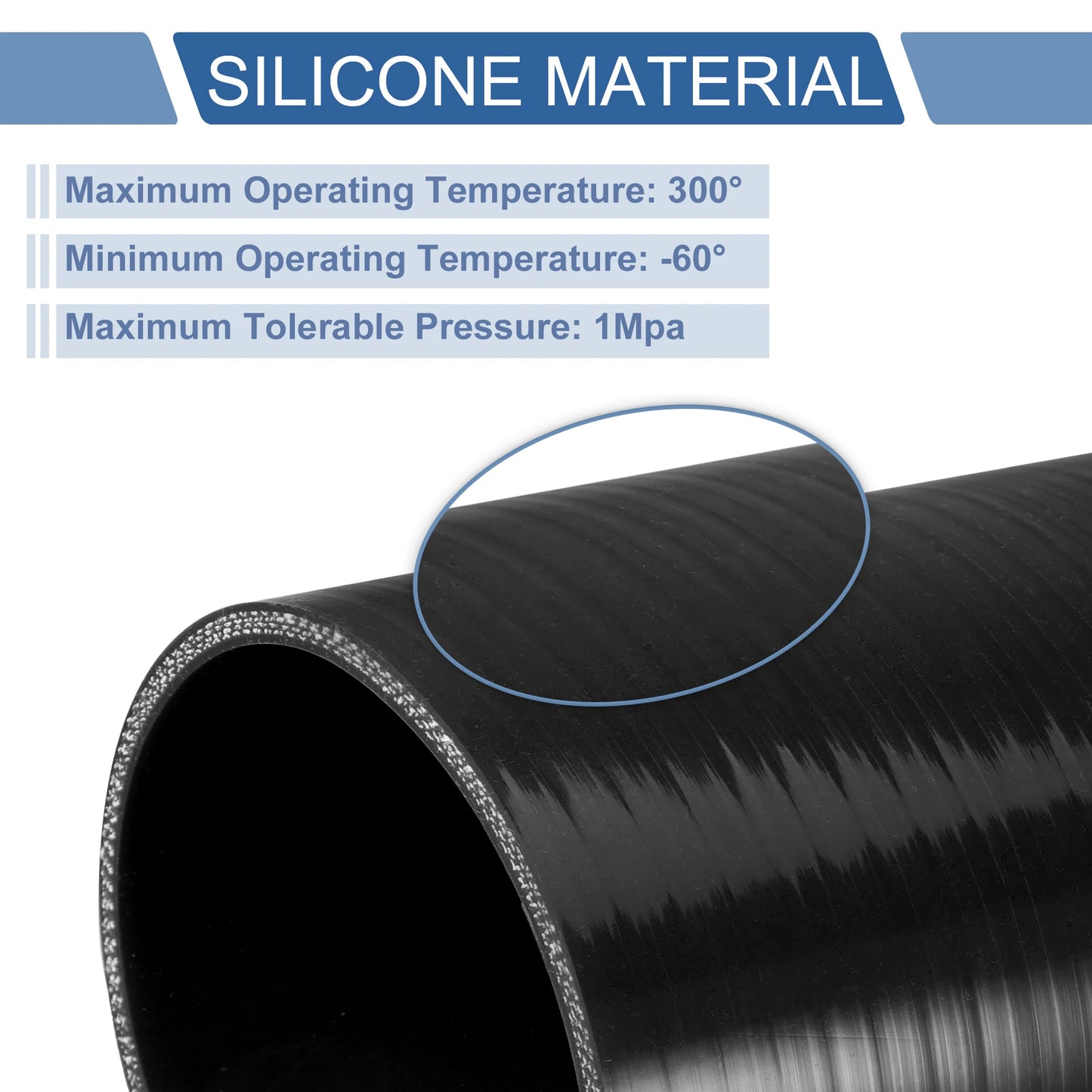 Auto Silikonschlauch Endkappe 6-40 mm Innendurchmesser 30 mm Länge schwarz