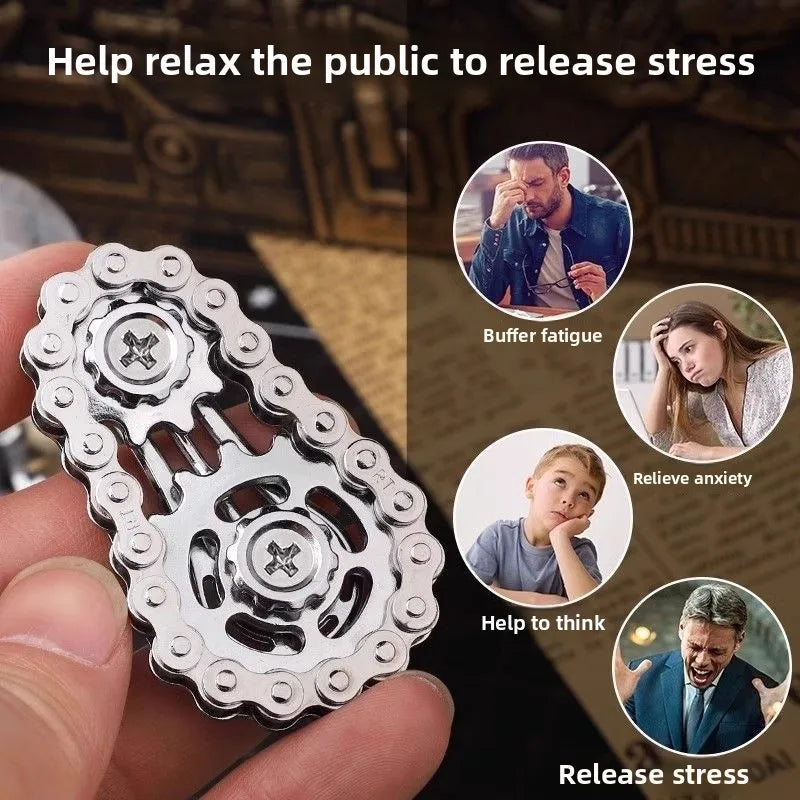 Metall Fidget Spinner Schreibtischspielzeug Stress Relief Zahnräder