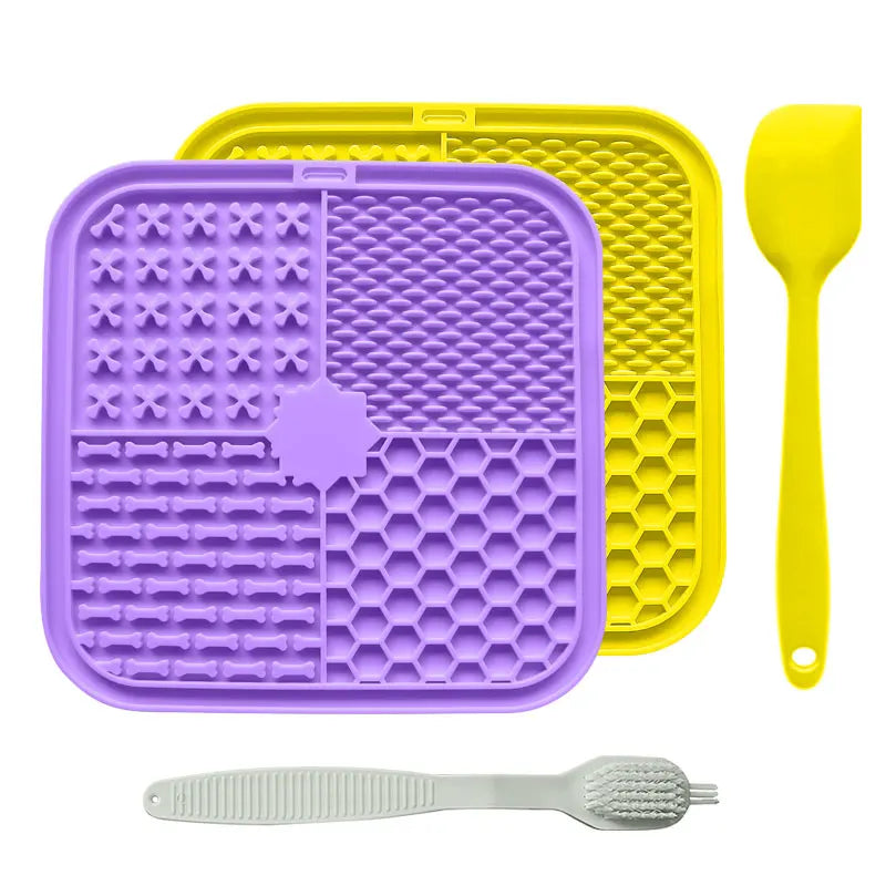 Beruhigende Leckmatte für Hunde mit Saugnapf – Langsames Füttern