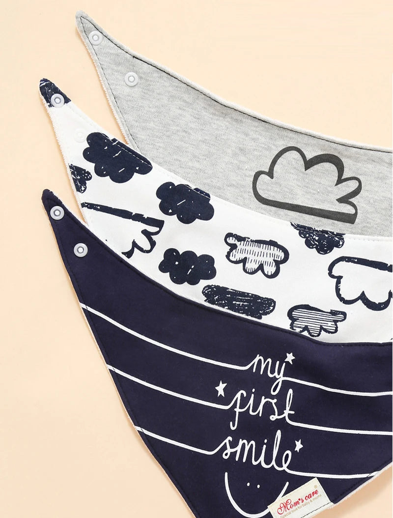 Weiches 3-teiliges Baby-Speicheltuch Set für Jungen - Mädchen – saugfähig, unisex