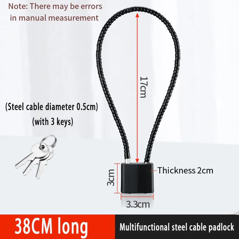 Wasserdichtes Drahtschloss mit Diebstahlschutz für Schränke - Gepäck