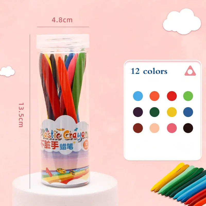 12 bis 36 Farben doppelköpfige Dreiecksstifte Ölgemälde Sticks Kinder