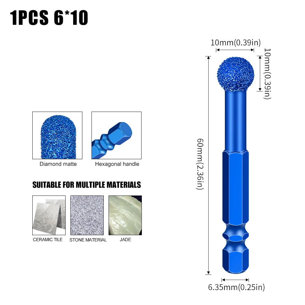 Schleifkopf mit sechseckigem Schaft für Marmorfliesen und Steine