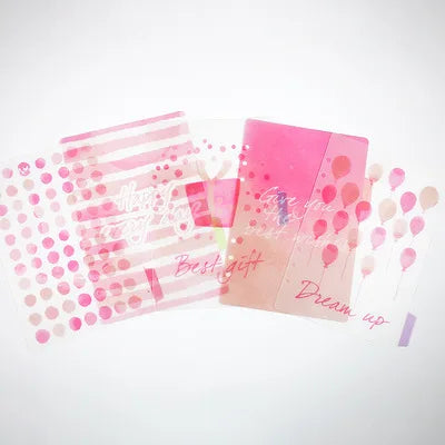 Transparenter Papier Indexteiler mit 6 Löchern für Binder und Planer