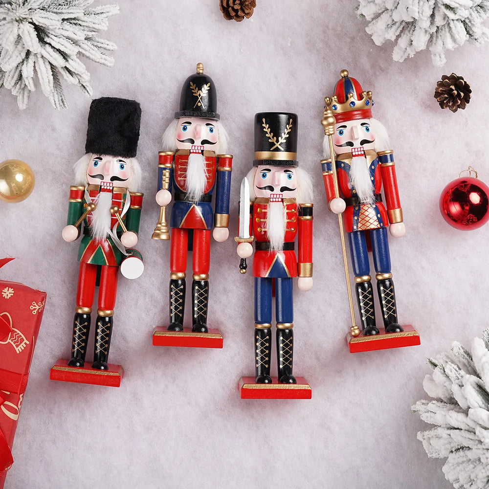 30 cm Holz Nussknacker Marionette Soldat Dekoration