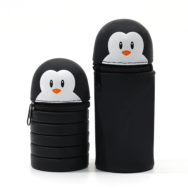 Faltbarer Stifthalter aus Silikon in niedlicher Tierform, praktisch und kreativ