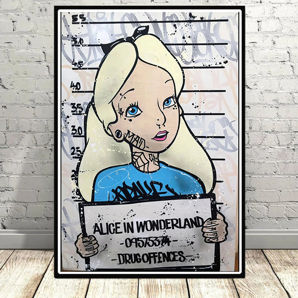 Disney Cartoon Leinwand Poster Mickey Mouse Donald Duck Wandbild