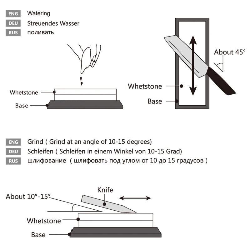 Professioneller weißer Alund Schleifstein für Küchenmesser und Holzarbeiten