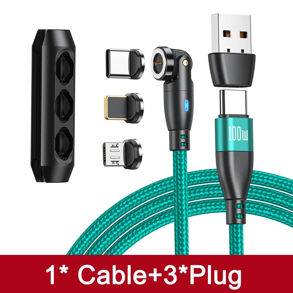 Magnetisches USB C Ladekabel 100W PD 5A – 540° Drehbar – Schnellladung - Daten