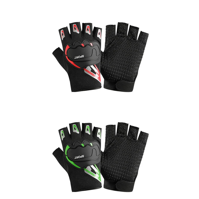 Halbfinger Handschuhe atmungsaktiv rutschfest mit Stoßdämpfung für Sport