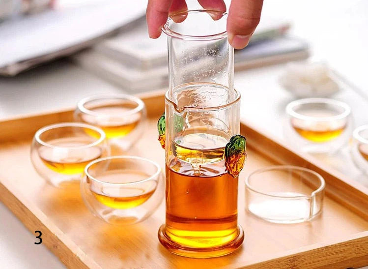 Wärmebeständiger Glas-Teekrug mit Filter für aromatischen Teegenuss