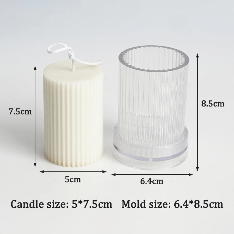 Geometrisch gestreifte Kerzenform aus Acryl Kunststoff DIY Zubehör