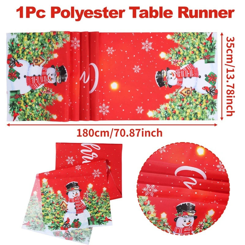Weihnachtlicher Tischläufer aus Polyester für festliche Anlässe