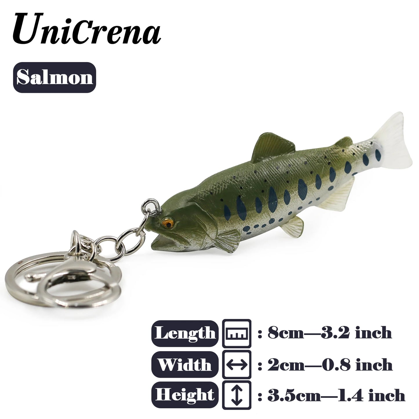 Kreativer handgefertigter Fisch Schlüsselanhänger mit Angeldesign Unisex