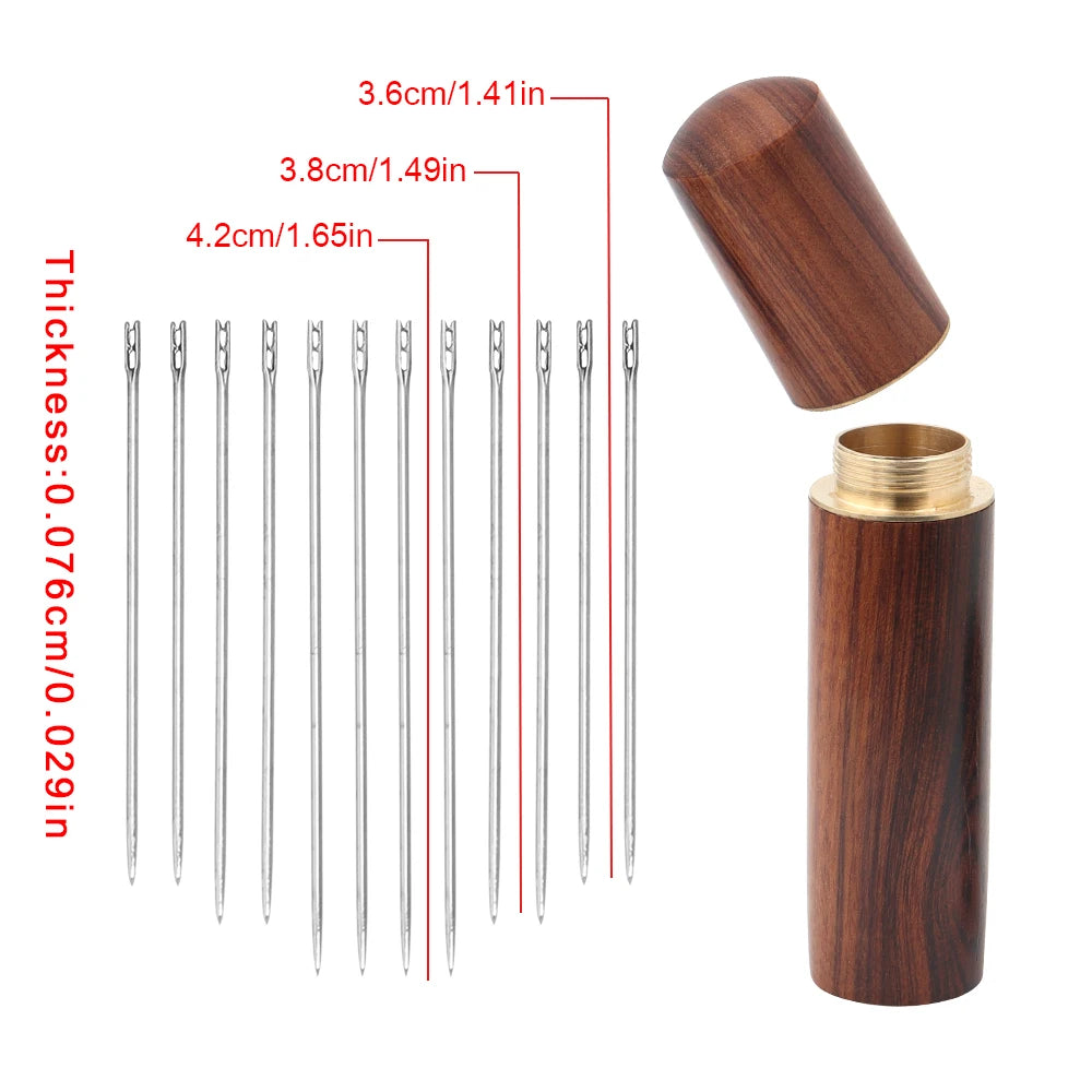 12 Stück Blindnähen Nadeln aus Edelstahl mit Selbst-Einfädler für Handnähen-Yabubest - Home & More