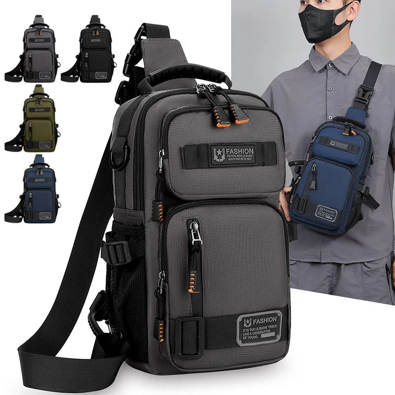 Leichte Multifunktions Brusttasche für Herren Outdoor Sport