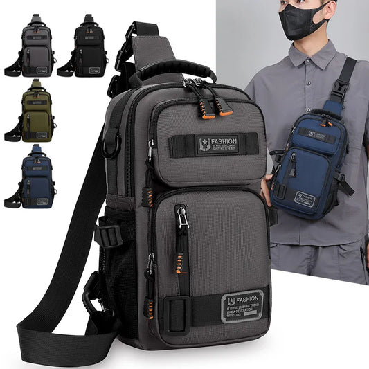 Leichte Multifunktions Brusttasche für Herren Outdoor Sport