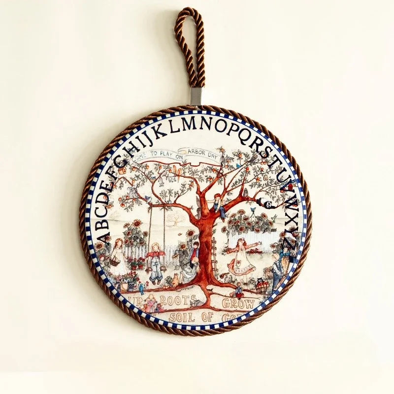 Runde Keramik Tisch Matte 17x17 cm Hitzebeständig Isolierpad Retro Stil