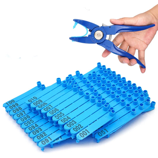 Robuste Ohrmarkenzange für Nutztiere aus Kunststoff